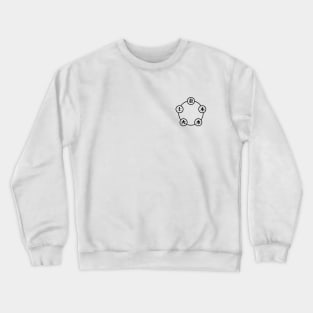 Five Elements In Chinese Black Crewneck Sweatshirt